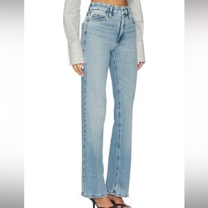 NWT Good American Soft Tech Good True Straight Jeans